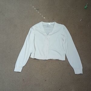 Elegant Cream V-Neck Button Down Shirt